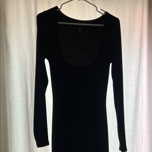 SKIMS Soft Lounge Long Sleeve Dress | Size Large | Onyx